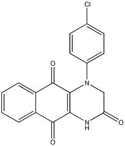 3,4-Dihydro-4-[4-chlorophenyl]benzo[g]quinoxaline-2,5,10(1H)-trione Struktur