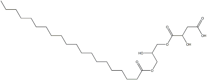 D-Malic acid hydrogen 1-(2-hydroxy-3-icosanoyloxypropyl) ester Struktur