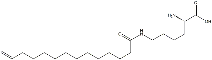 N6-(13-Tetradecenoyl)lysine Struktur