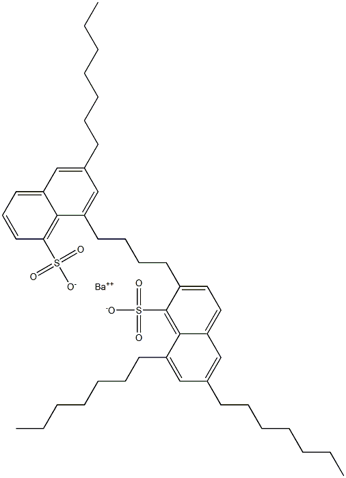 Bis(6,8-diheptyl-1-naphthalenesulfonic acid)barium salt Struktur