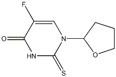 5-Fluoro-1-(tetrahydrofuran-2-yl)-2-thioxo-1,2,3,4-tetrahydropyrimidin-4-one Struktur