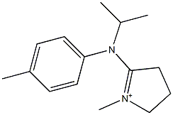 2-[Isopropyl(p-tolyl)amino]-1-methyl-1-pyrroline-1-ium Struktur