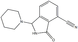 3-(1-Piperidinyl)-7-cyano-2,3-dihydro-1H-isoindol-1-one Struktur