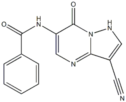 6-Benzoylamino-3-cyanopyrazolo[1,5-a]pyrimidin-7(1H)-one Struktur