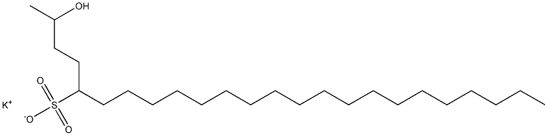 2-Hydroxytetracosane-5-sulfonic acid potassium salt Struktur