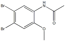 N-(2-Methoxy-4,5-dibromophenyl)acetamide Struktur