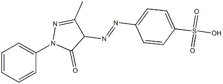 4-[[(4,5-Dihydro-3-methyl-5-oxo-1-phenyl-1H-pyrazol)-4-yl]azo]benzenesulfonic acid Struktur