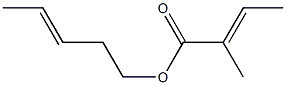 (E)-2-Methyl-2-butenoic acid 3-pentenyl ester Struktur