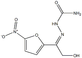 2-Hydroxy-1-(5-nitro-2-furyl)ethanone semicarbazone Struktur