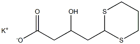 3-Hydroxy-4-(1,3-dithian-2-yl)butyric acid potassium salt Struktur