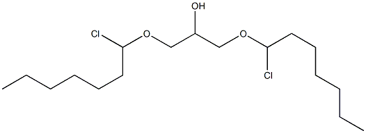 1,3-Bis(1-chloroheptyloxy)-2-propanol Struktur