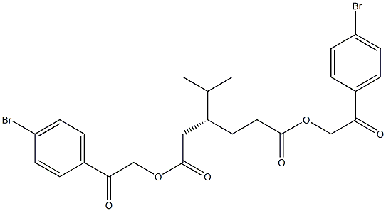 [R,(+)]-3-Isopropylhexanedioic acid bis[2-(p-bromophenyl)-2-oxoethyl] ester Struktur