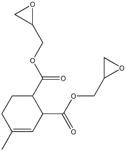 4-Methyl-3-cyclohexene-1,2-dicarboxylic acid diglycidyl ester Struktur