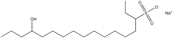 14-Hydroxyheptadecane-3-sulfonic acid sodium salt Struktur