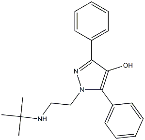 1-[2-(tert-Butylamino)ethyl]-3,5-diphenyl-1H-pyrazol-4-ol Struktur