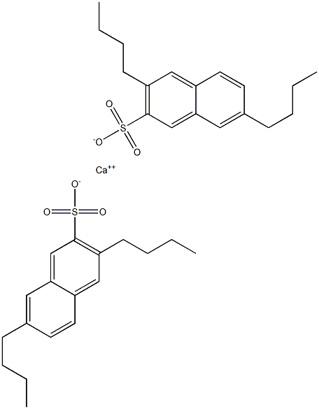 Bis(3,7-dibutyl-2-naphthalenesulfonic acid)calcium salt Struktur