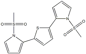 2,5-Bis(1-methylsulfonyl-1H-pyrrol-2-yl)thiophene Struktur