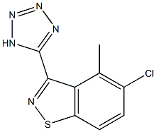 3-(1H-Tetrazol-5-yl)methyl-5-chloro-1,2-benzisothiazole Struktur