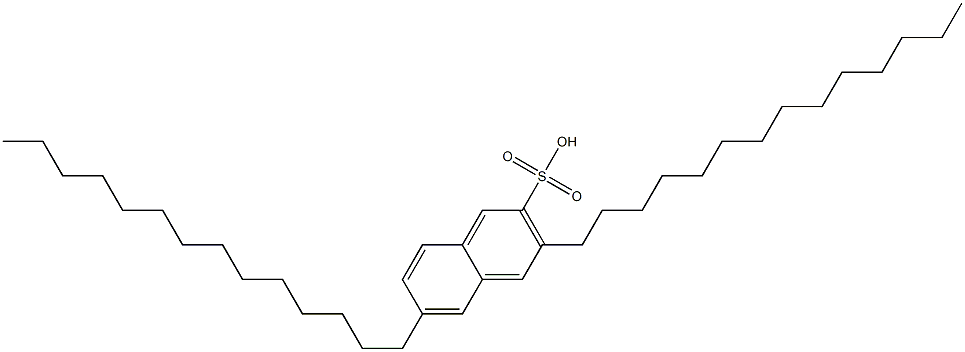 3,6-Ditetradecyl-2-naphthalenesulfonic acid Struktur