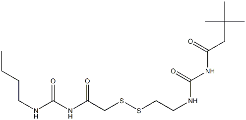 1-(3,3-Dimethylbutyryl)-3-[2-[[(3-butylureido)carbonylmethyl]dithio]ethyl]urea Struktur