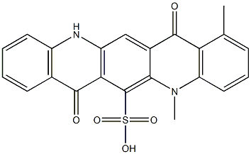 5,7,12,14-Tetrahydro-1,5-dimethyl-7,14-dioxoquino[2,3-b]acridine-6-sulfonic acid Struktur