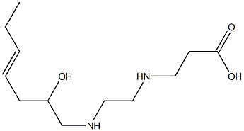 3-[N-[2-[N-(2-Hydroxy-4-heptenyl)amino]ethyl]amino]propionic acid Struktur