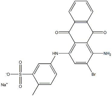 5-[[(4-Amino-3-bromo-9,10-dihydro-9,10-dioxoanthracen)-1-yl]amino]-2-methylbenzenesulfonic acid sodium salt Struktur