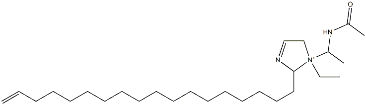 1-[1-(Acetylamino)ethyl]-1-ethyl-2-(17-octadecenyl)-3-imidazoline-1-ium Struktur