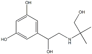 1-(3,5-Dihydroxyphenyl)-2-[(1,1-dimethyl-2-hydroxyethyl)amino]ethanol Struktur