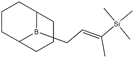 9-[(E)-3-(Trimethylsilyl)-2-butenyl]-9-borabicyclo[3.3.1]nonane Struktur