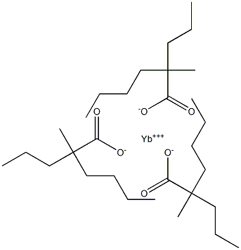 Ytterbium tris(2-methyl-2-propylhexanoate) Struktur