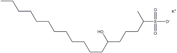 6-Hydroxyoctadecane-2-sulfonic acid potassium salt Struktur