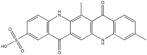 5,7,12,14-Tetrahydro-6,10-dimethyl-7,14-dioxoquino[2,3-b]acridine-2-sulfonic acid Struktur