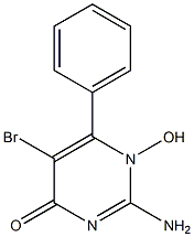 2-Amino-5-bromo-1-hydroxy-6-phenyl-4-pyrimidone Struktur