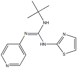 1-tert-Butyl-2-(4-pyridyl)-3-(2-thiazolyl)guanidine Struktur