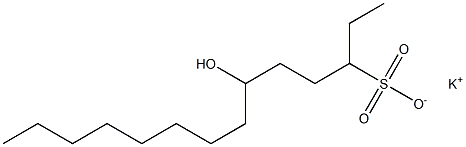 6-Hydroxytetradecane-3-sulfonic acid potassium salt Struktur