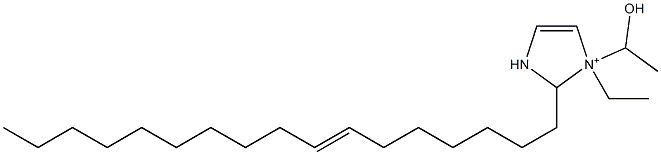 1-Ethyl-2-(7-heptadecenyl)-1-(1-hydroxyethyl)-4-imidazoline-1-ium Struktur