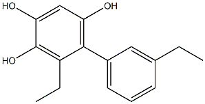 6-Ethyl-5-(3-ethylphenyl)benzene-1,2,4-triol Struktur