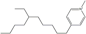 1-Methyl-4-(6-ethyldecyl)pyridinium Struktur