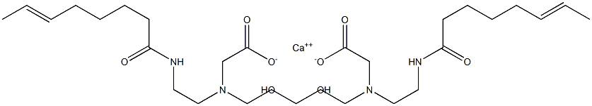 Bis[N-(3-hydroxypropyl)-N-[2-(6-octenoylamino)ethyl]aminoacetic acid]calcium salt Struktur