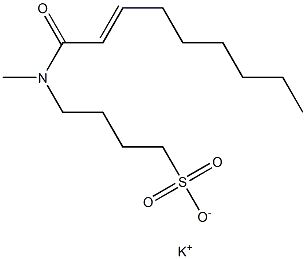 4-[N-(2-Nonenoyl)-N-methylamino]-1-butanesulfonic acid potassium salt Struktur