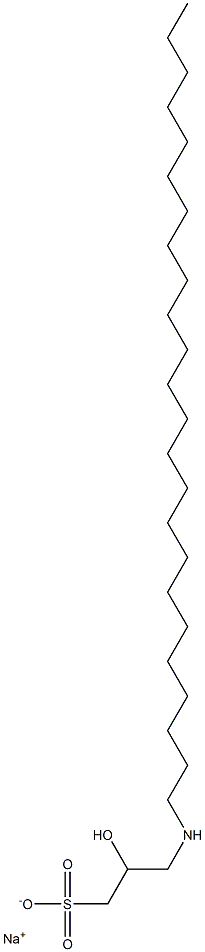 2-Hydroxy-3-tetracosylamino-1-propanesulfonic acid sodium salt Struktur