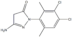 3-Amino-1-(3,4-dichloro-2,6-dimethylphenyl)-5(4H)-pyrazolone Struktur