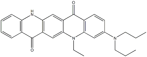 3-(Dipropylamino)-5-ethyl-5,12-dihydroquino[2,3-b]acridine-7,14-dione Struktur