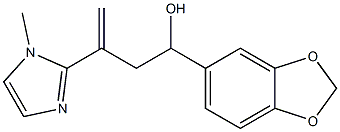 2-[4-Hydroxy-4-(1,3-benzodioxol-5-yl)-1-buten-2-yl]-1-methyl-1H-imidazole Struktur