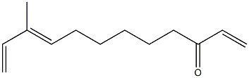 (9E)-10-Methyl-1,9,11-dodecatrien-3-one Struktur