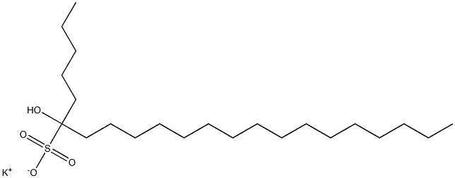 6-Hydroxydocosane-6-sulfonic acid potassium salt Struktur