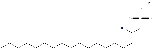 2-Hydroxyoctadecane-1-sulfonic acid potassium salt Struktur