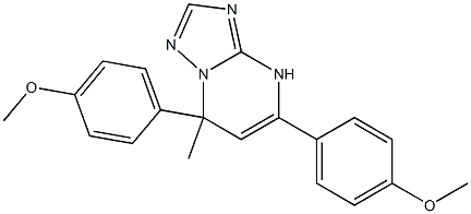 4,7-Dihydro-7-methyl-5,7-bis(4-methoxyphenyl)[1,2,4]triazolo[1,5-a]pyrimidine Struktur