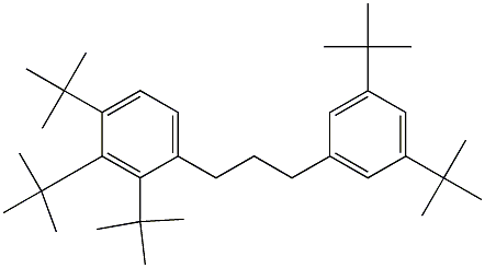 1-(2,3,4-Tri-tert-butylphenyl)-3-(3,5-di-tert-butylphenyl)propane Struktur